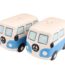 PAIR OF BLUE CAMPERVAN CRUET SETS